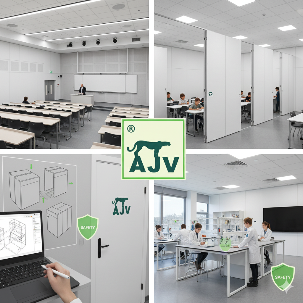 دیوارهای پیش ساخته ای جی وی AV) برای محیط های آموزشی و آموزشی تخصصی کنترل صدا انعطاف و ایمنی