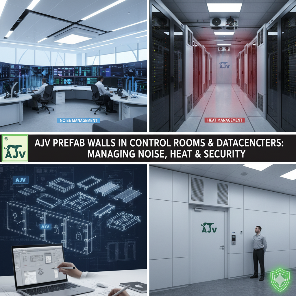 دیوارهای پیش ساخته AV در اتاق های کنترل و دیتاسنترها مدیریت نویز حرارت و امنیت